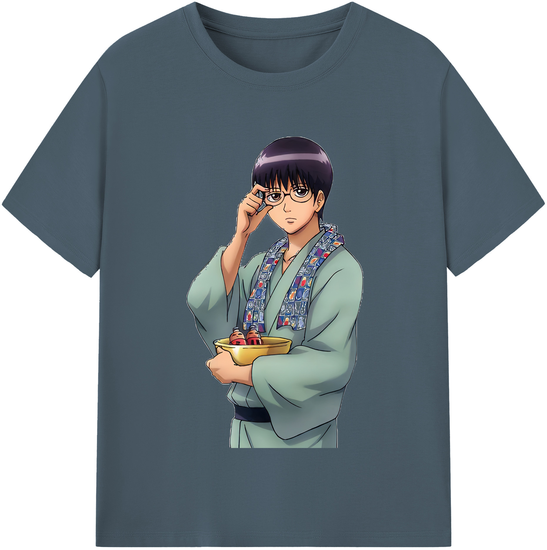 （画像用） ぎんたま 坂田銀時（さかたぎんとき） 神楽 志村新八（しむら しんぱち） GINTAMA Sakata Gintoki Kagura Shimura Shinpachi 綿100％半袖Tシャツ（フロントプリント）